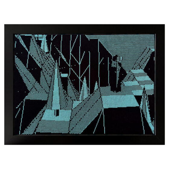 The Sentinal ZX Spectrum retro video game cross-stitch STITCH-BIT by Bryan.